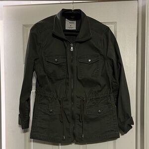 Sonoma Dark Olive Drawstring Field Jacket